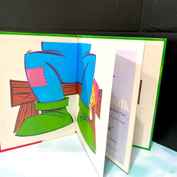 FAIRY TALE VINTAGE 60s JACK AND THE BEANSTALK HARDCOVER RETOLD ENGLISH STORYBOOK - Picture 14 of 15